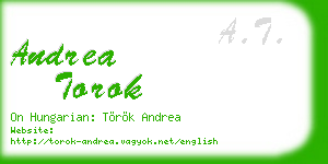 andrea torok business card